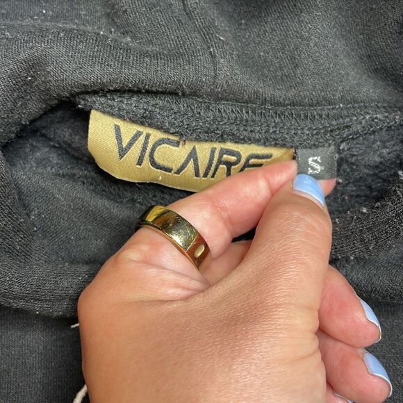 Vicaire Embroidered Restraint Barbed Wire Black Hoodie Small - Picture 4 of 7